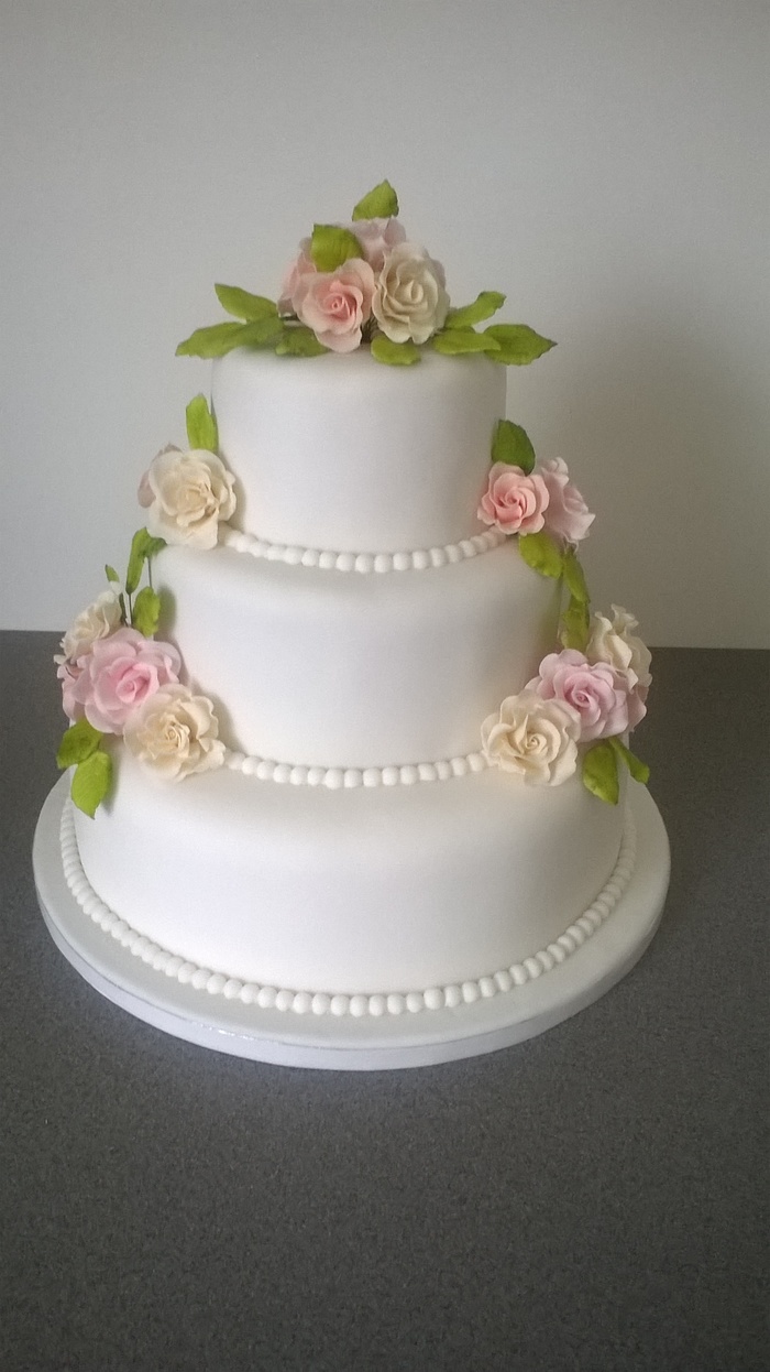 Classic rose wedding cake Latest Wedding Cakesby Dream Wedding Creations of Dream Wedding Creations Eastleigh Road - Photo 5 of 13