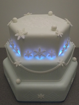 christmas glow wedding cake, Dream Wedding Creations, Heald Green, Cheadle