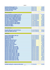 Menus & Prices, Natural Health Marketing, East Grinstead