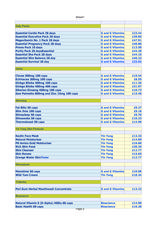 Menus & Prices, Natural Health Marketing, East Grinstead