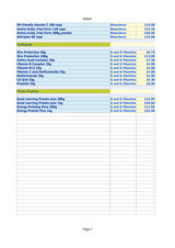 Menus & Prices, Natural Health Marketing, East Grinstead