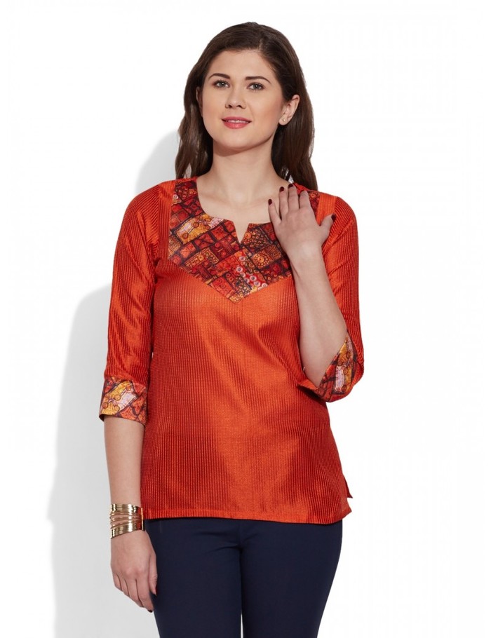 faux silk kurti Women's Clothing of VeryMe- Trends with Tradition 142, Mohiyal Colony, Opp. Sector 31, Behind MMI School - Photo 7 of 11