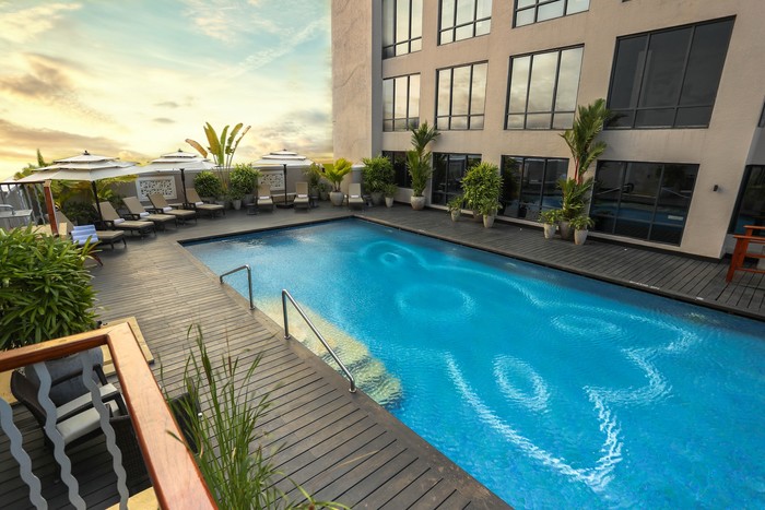 Swimming Pool at Hilton Garden Inn Trivandrum Profile Photos of Hilton Garden Inn Trivandrum Punnen Road - Photo 6 of 11