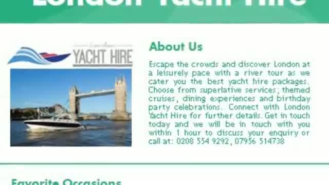 Hire London River Cruise Now London Yacht Hire.mp4