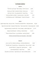  Pricelists of Nomis Restaurant Bridgnorth 65 St. Marys Street - Photo 2 of 4