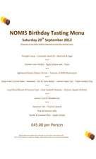 Menus & Prices, Nomis Restaurant Bridgnorth, Bridgnorth