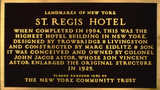  The St. Regis New York Two East 55th Street, at Fifth Avenue 