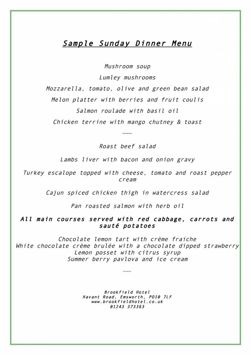  Pricelists of The Brookfield Hotel & Hermitage Restaurant Havant Road - Photo 3 of 11