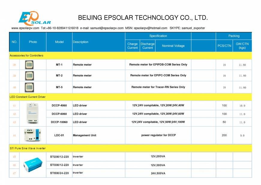  Pricelists of Beijing Epsolar Technology Co.,Ltd BLDG#18 Co.Park,No.8 HeYing Road,Changping District - Photo 4 of 4