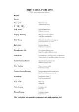 Menus & Prices, Puri Mas, Amsterdam