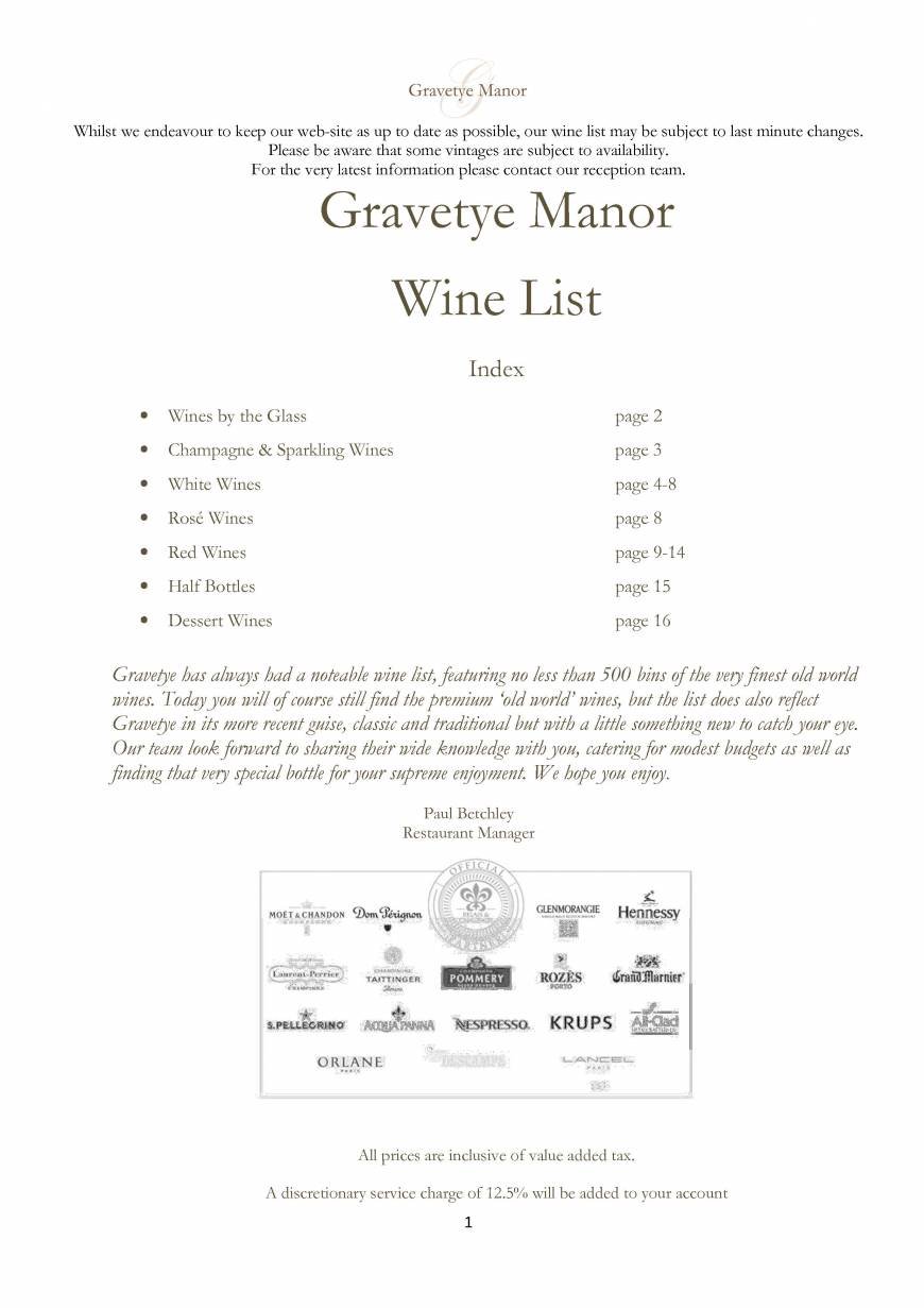  Pricelists of Gravetye Manor Hotel and Restaurant Vowels Lane - Photo 23 of 32