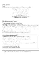 Menus & Prices, The Great House, Hawkhurst