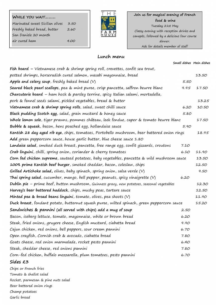  Pricelists of The Farm House 97-99 High Street - Photo 15 of 28