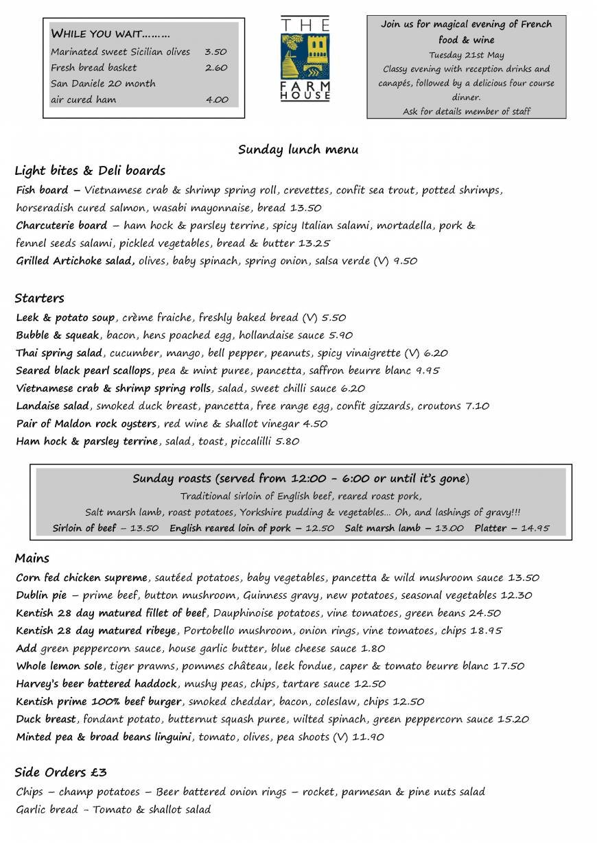  Pricelists of The Farm House 97-99 High Street - Photo 26 of 28