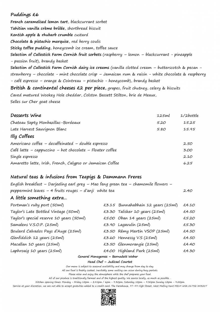  Pricelists of The Farm House 97-99 High Street - Photo 23 of 28