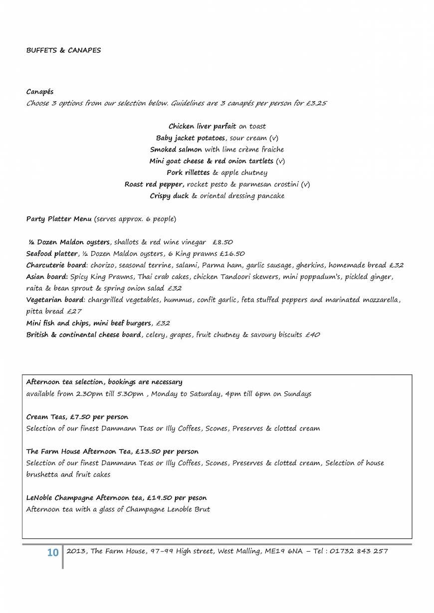  Pricelists of The Farm House 97-99 High Street - Photo 5 of 28