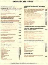 Menus & Prices, Domali Cafe Vegetarian Restaurant, Crystal Palace
