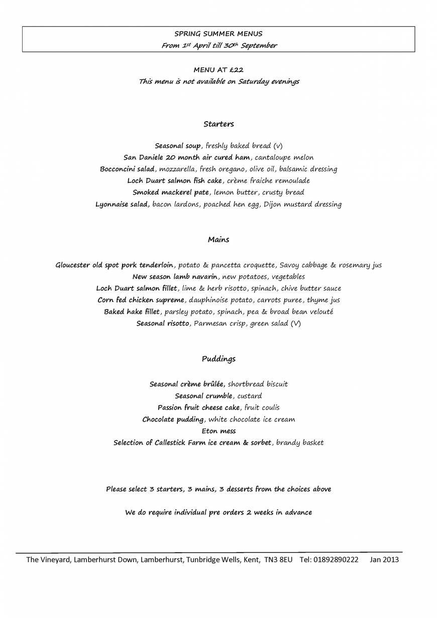  Pricelists of The Vineyard Pub and Restaurant The Down, Lamberhurst - Photo 27 of 28
