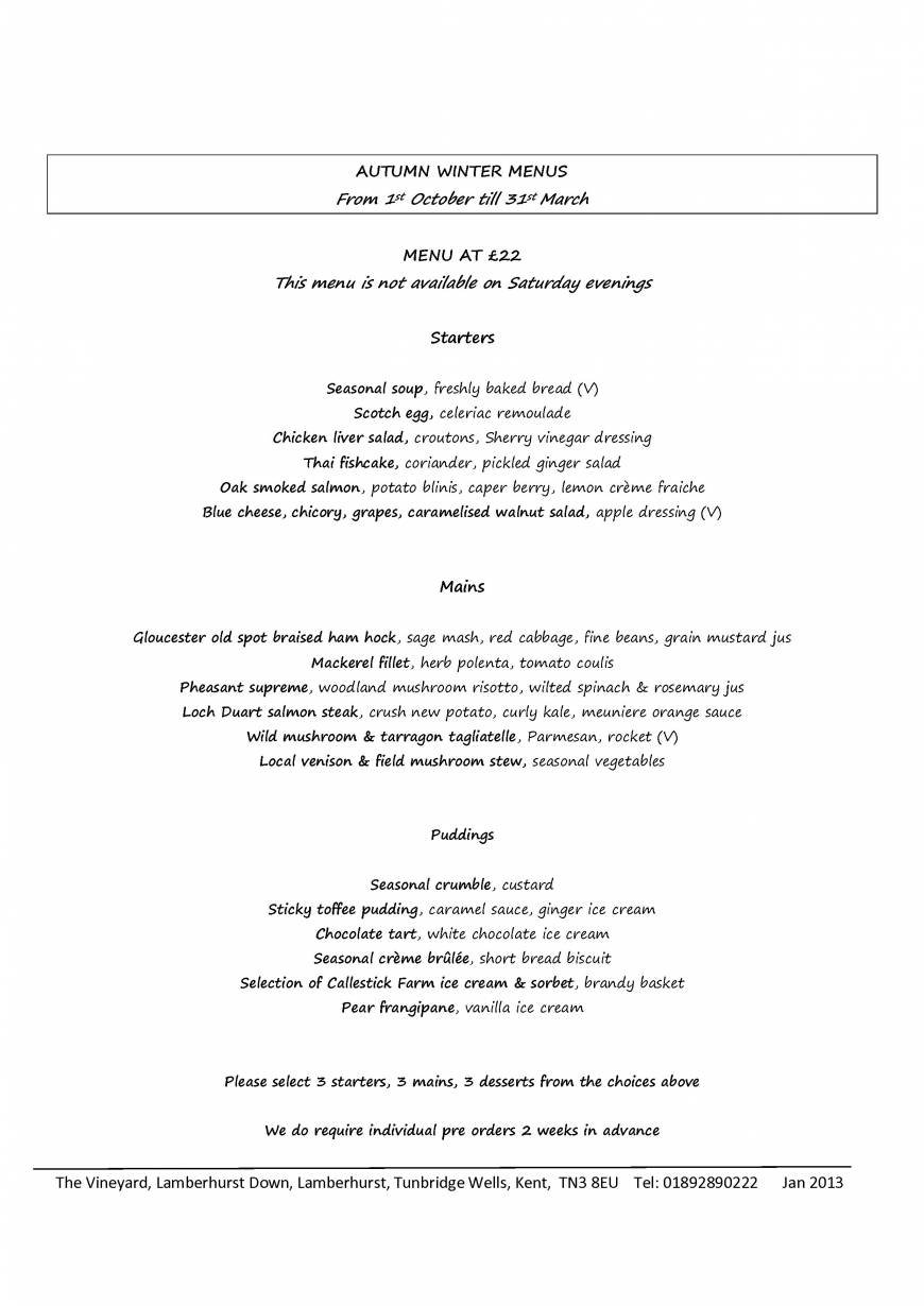  Pricelists of The Vineyard Pub and Restaurant The Down, Lamberhurst - Photo 24 of 28