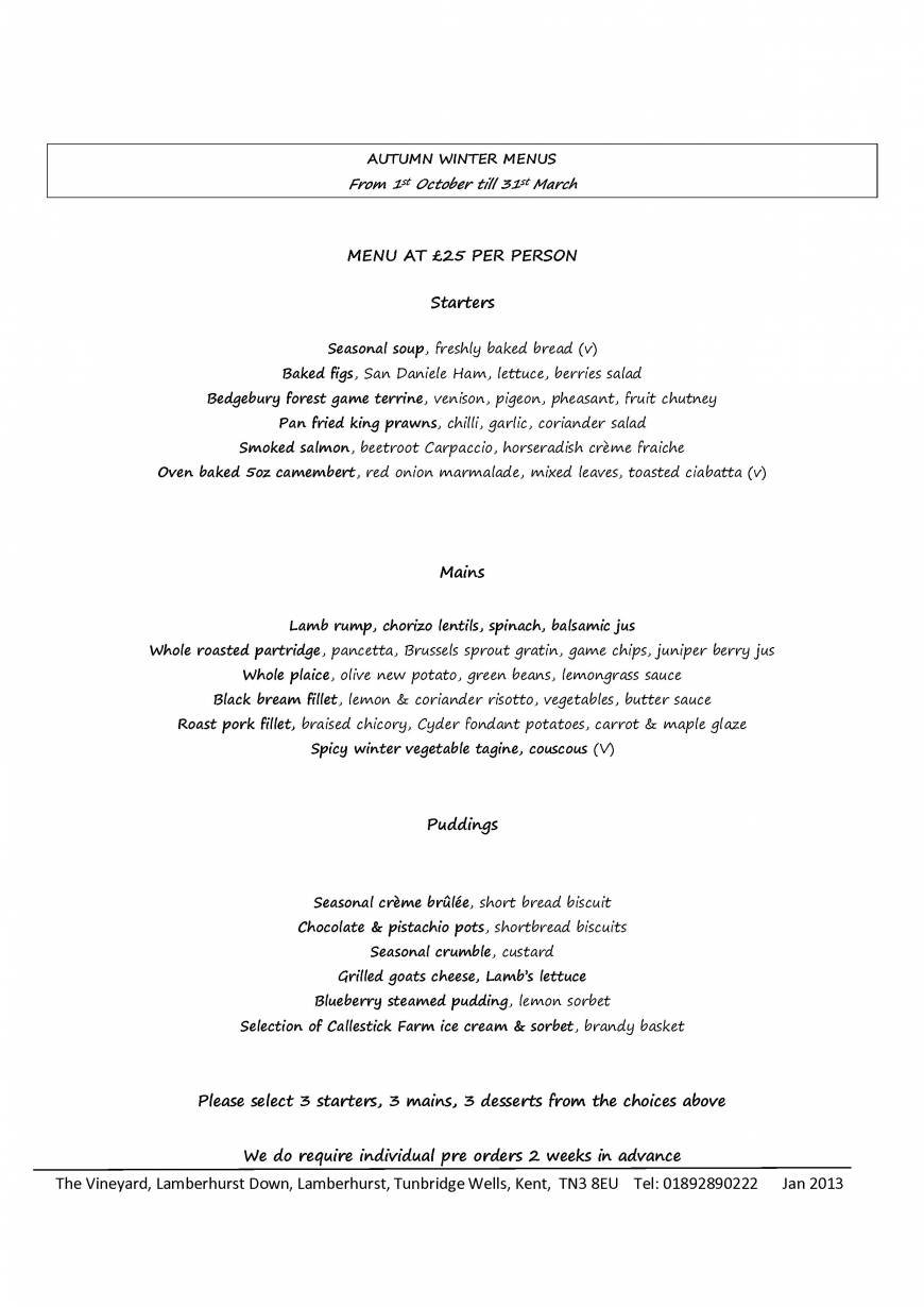  Pricelists of The Vineyard Pub and Restaurant The Down, Lamberhurst - Photo 23 of 28