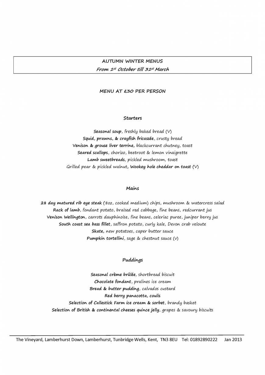  Pricelists of The Vineyard Pub and Restaurant The Down, Lamberhurst - Photo 22 of 28