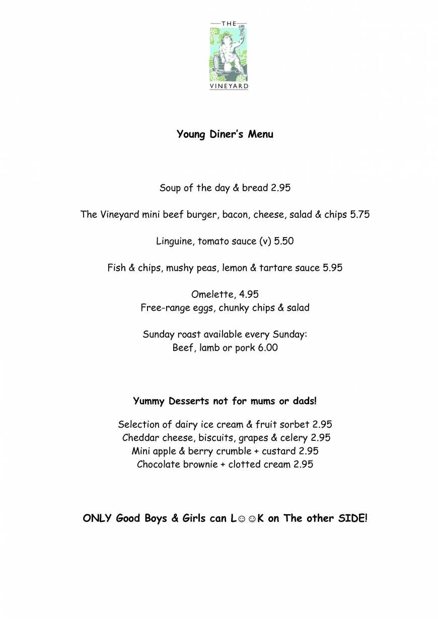  Pricelists of The Vineyard Pub and Restaurant The Down, Lamberhurst - Photo 5 of 28