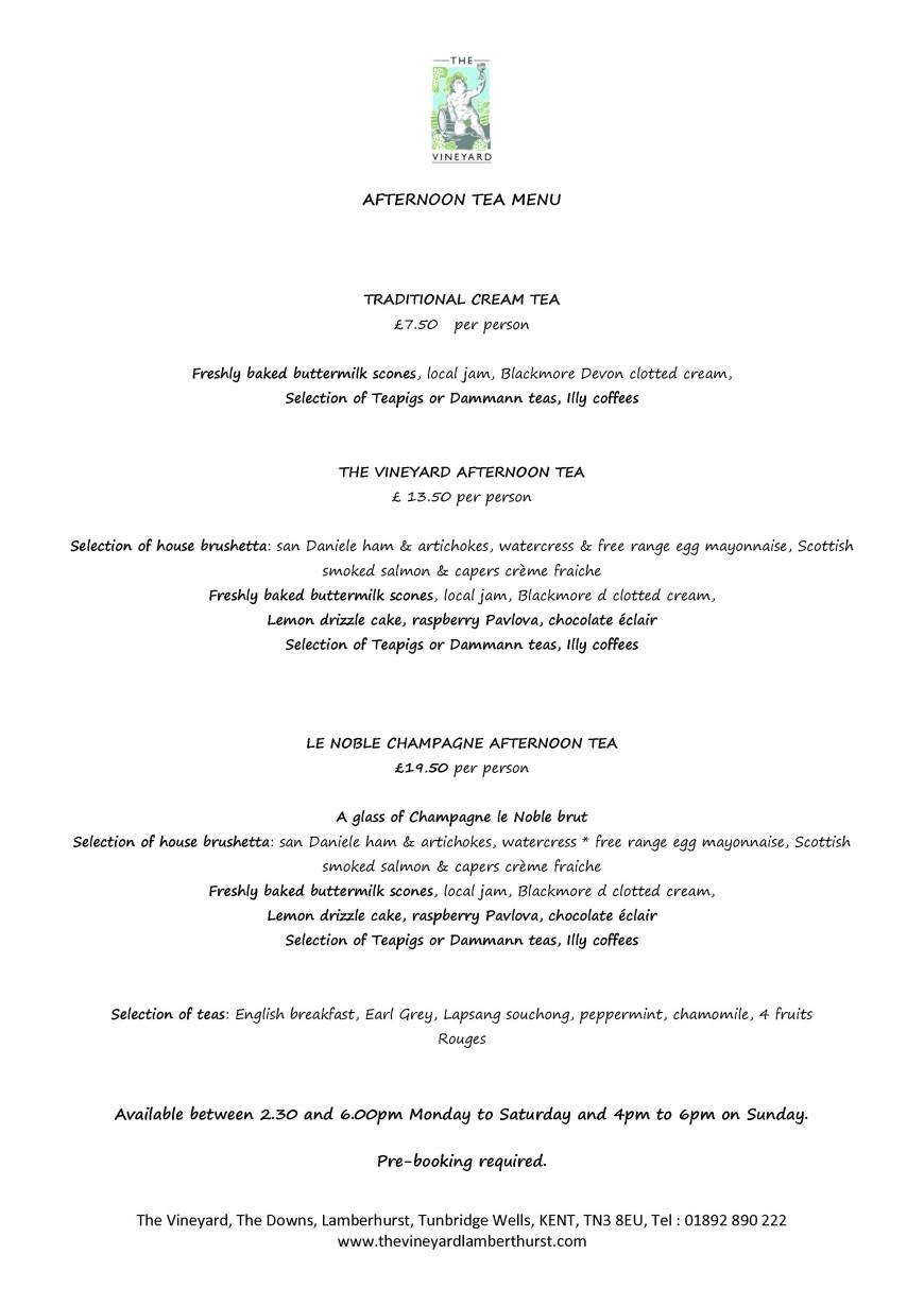  Pricelists of The Vineyard Pub and Restaurant The Down, Lamberhurst - Photo 3 of 28