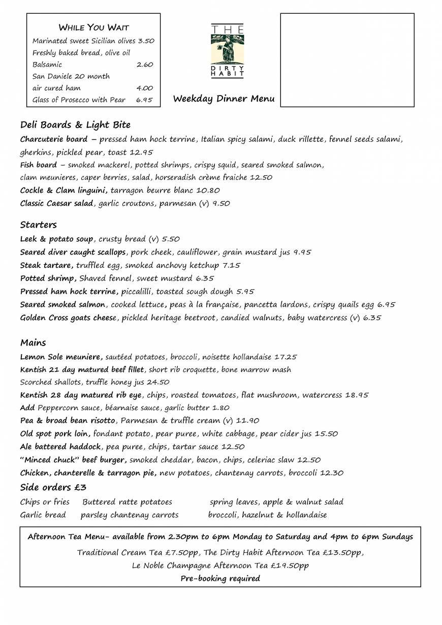  Pricelists of The Dirty Habit The Pilgrims Way, Upper Street, Hollingbourne - Photo 28 of 29