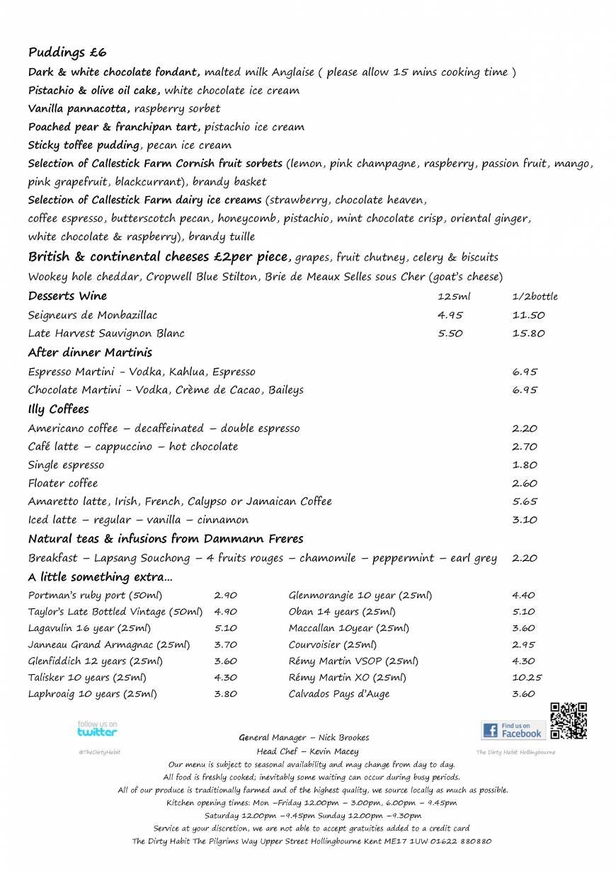  Pricelists of The Dirty Habit The Pilgrims Way, Upper Street, Hollingbourne - Photo 23 of 29