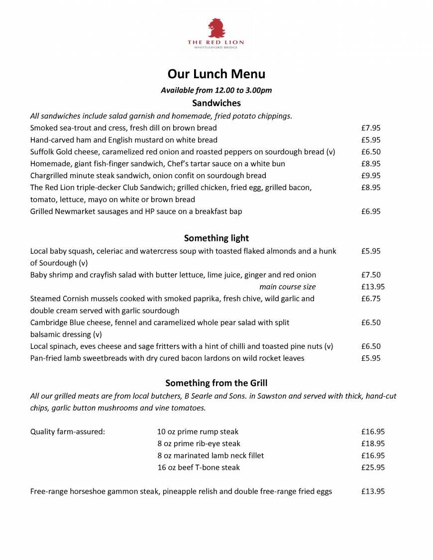  Pricelists of The Red Lion at Whittlesford Bridge Station Road East - Photo 3 of 4