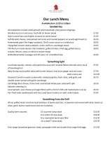 Menus & Prices, The Red Lion at Whittlesford Bridge, Whittlesford