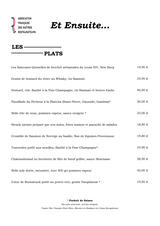 Menus & Prices, Le Laumiere, Paris