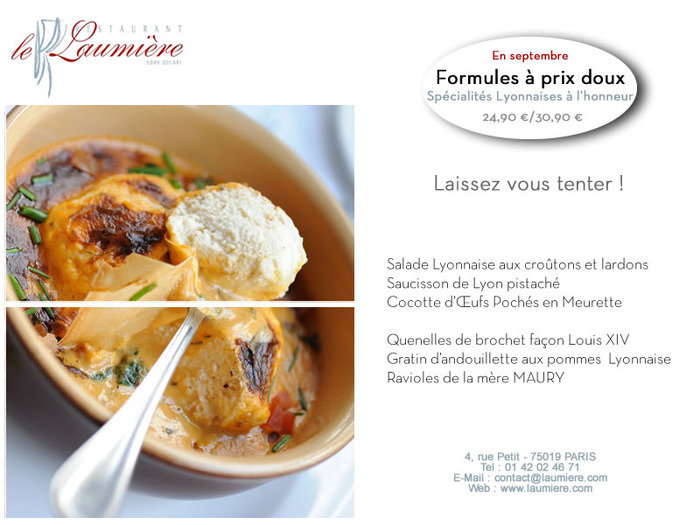 Menu bouchon Lyonnais ! Events of Le Laumiere 4 rue Petit - Photo 8 of 9