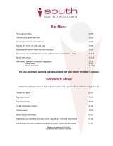 Menus & Prices, The South Bar and Restaurant in Chelmsford, Chelmsford