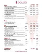 Menus & Prices, The South Bar and Restaurant in Chelmsford, Chelmsford