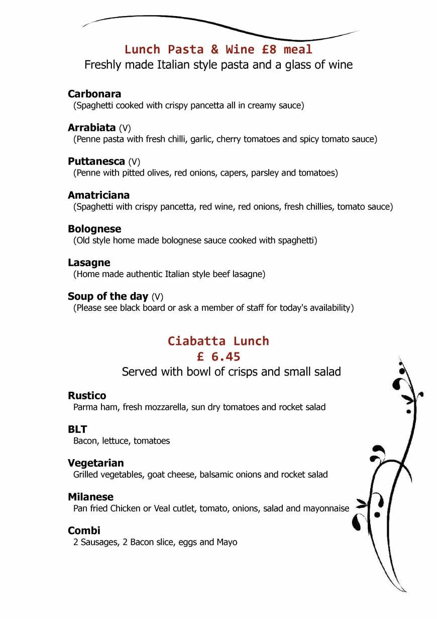  Pricelists of Il Rustico â€“ Italian Restaurant Station Rd, Chobham - Photo 2 of 4
