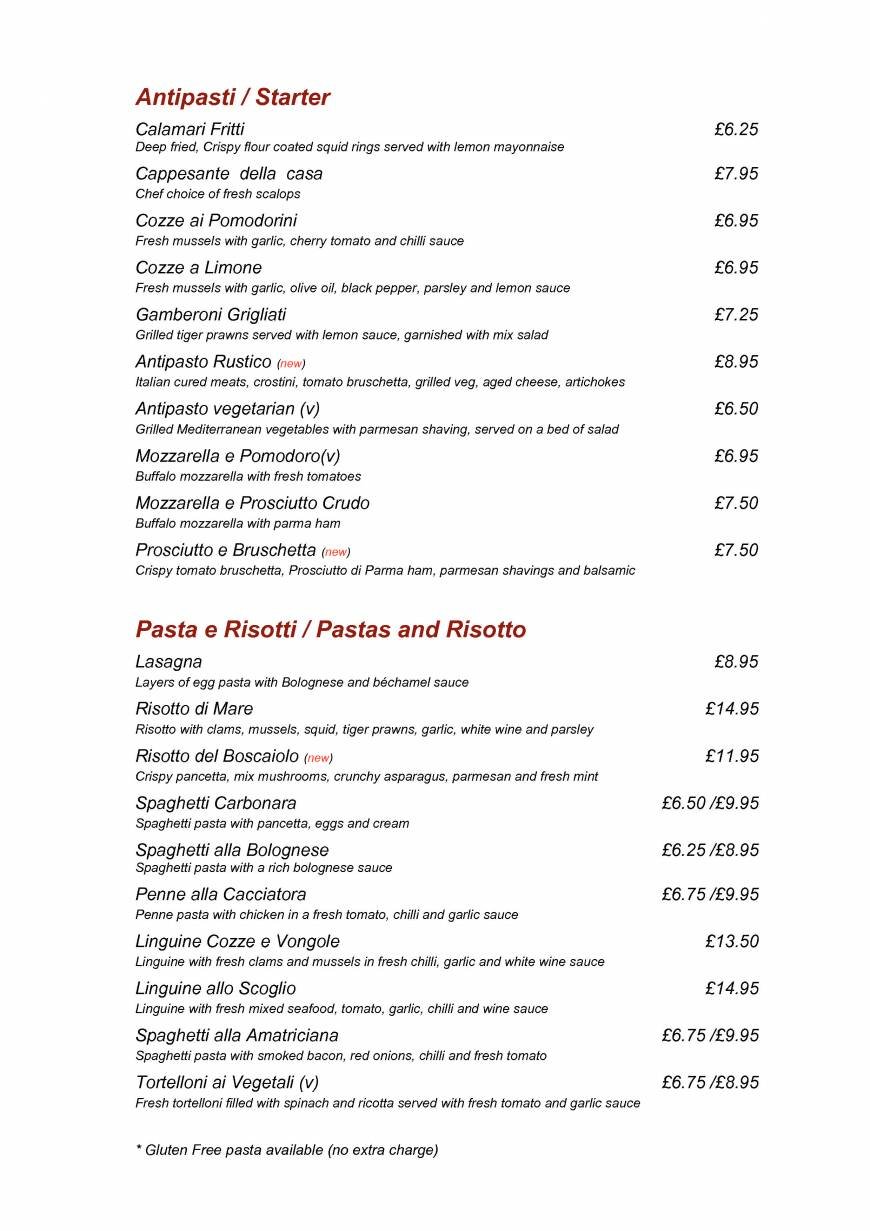  Pricelists of Il Rustico â€“ Italian Restaurant Station Rd, Chobham - Photo 3 of 4
