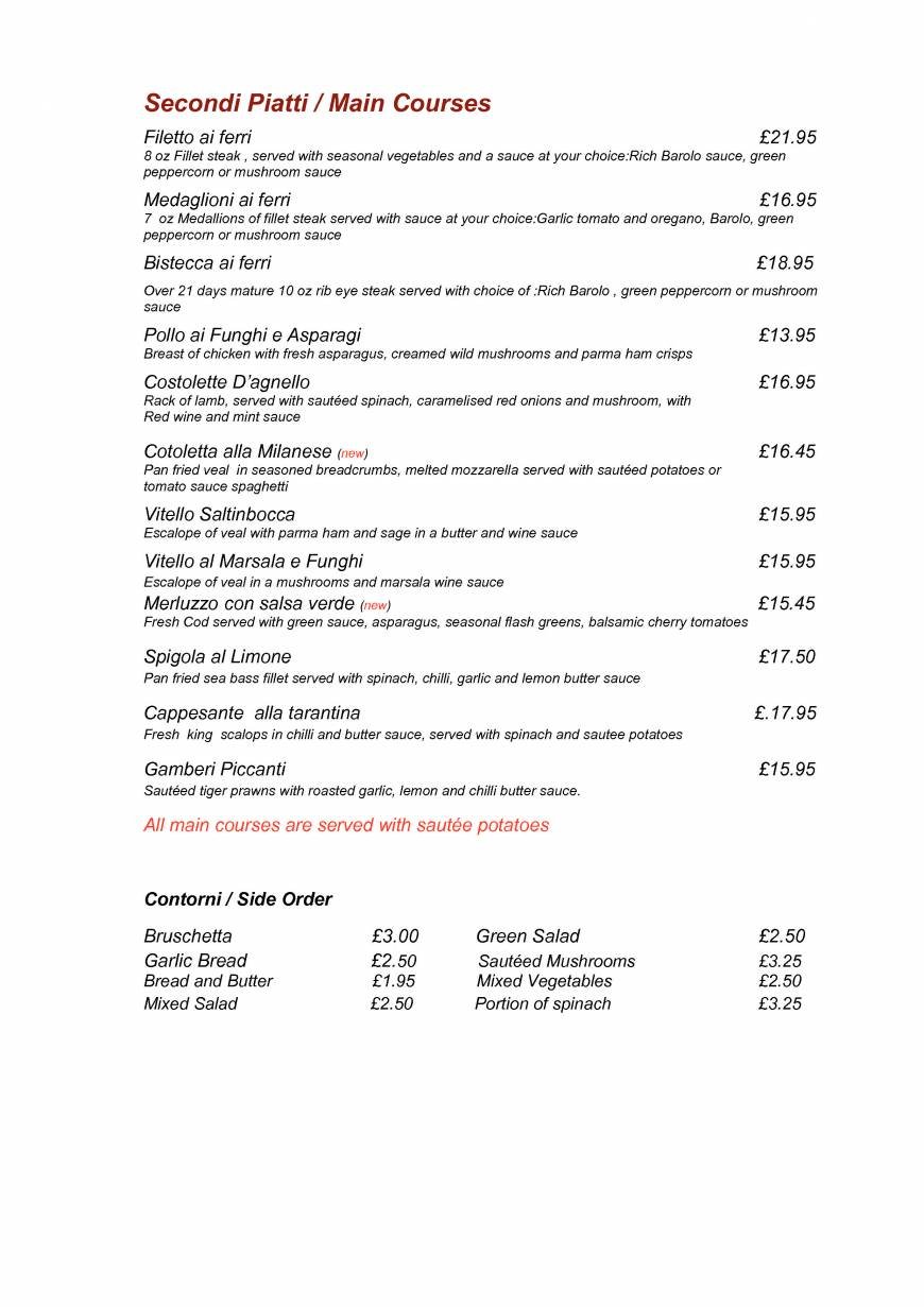  Pricelists of Il Rustico â€“ Italian Restaurant Station Rd, Chobham - Photo 4 of 4
