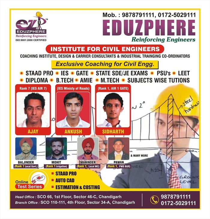  Eduzphere of EDUZPHERE  Best GATE  SSC JE Coaching in Chandigarh SCO-188-189-190 4th Floor Sector-34 A, Chandigarh - Photo 1 of 9