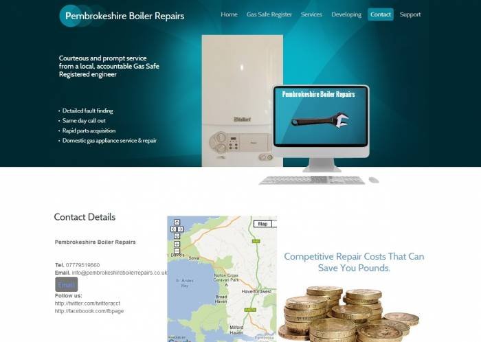 Pembrokeshire Boiler Repairs<br />
Problems with your gas boiler, fire, cooker or water heater?<br />
Call Pembrokeshire Boiler Repairs on 07779519860. Profile Photos of Pembrokeshire Boiler Repairs LINKS DRIVE - Photo 7 of 18 Pembrokeshire Boiler Repairs<br />
Problems with your gas boiler, fire, cooker or water heater?<br />
Call Pembrokeshire Boiler Repairs on 07779519860. Profile Photos of Pembrokeshire Boiler Repairs LINKS DRIVE - Photo 7 of 18