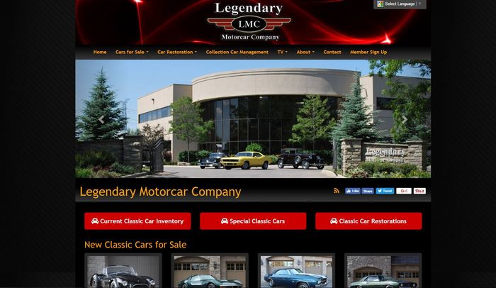 Full website development http://www.legendarymotorcar.com/ Portfolio Samples of i2b Global Inc. 210 Hess Street South - Photo 7 of 11