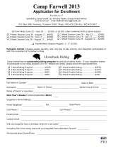 Menus & Prices, Camp Farwell for Girls, Newbury