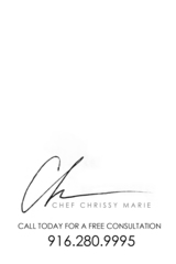 Personal Chef Sacramento, Chef Chrissy Marie, Sacramento
