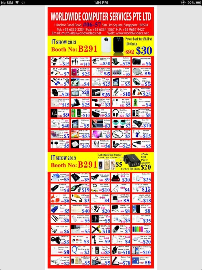 Few of our producst list Profile Photos of Worldwide Computer Services Pte Ltd No 1 Rochor Canal Road, - Photo 1 of 1