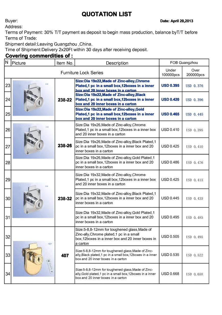  Pricelists of OLYMSTON METAL INDUSTRY CO.,LTD Jinshen Industrial park - Photo 12 of 25