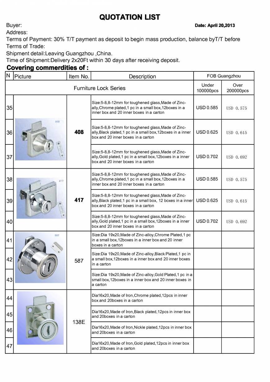 Pricelists of OLYMSTON METAL INDUSTRY CO.,LTD Jinshen Industrial park - Photo 11 of 25