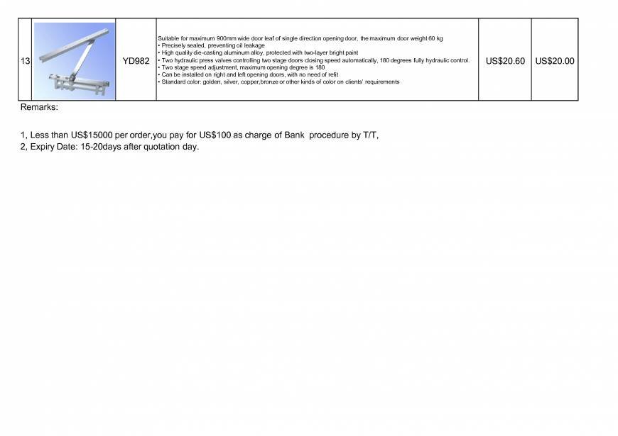  Pricelists of OLYMSTON METAL INDUSTRY CO.,LTD Jinshen Industrial park - Photo 2 of 25