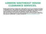 Menus & Prices, Bromley House Clearance, Bromley