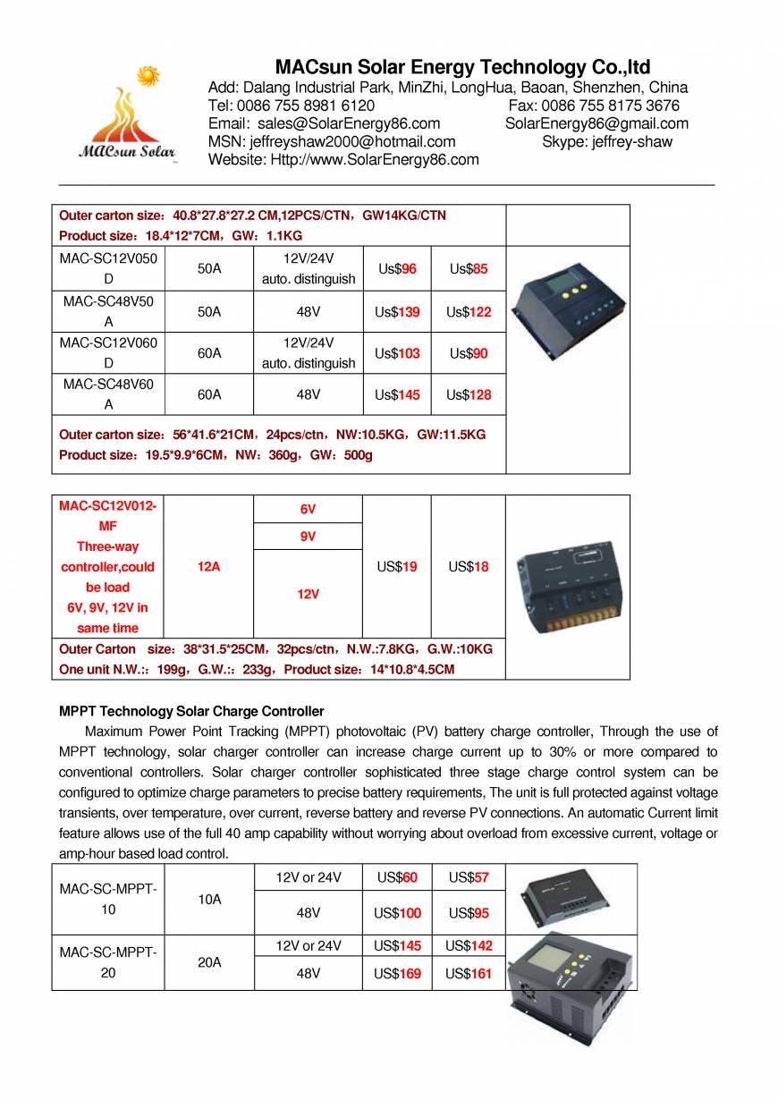  Pricelists of Macsun Solar Energy Technology Co.,LTD. No. 1, Huaxing Road, Shanghenglang, Dalang Town, Longhua New District - Photo 42 of 43