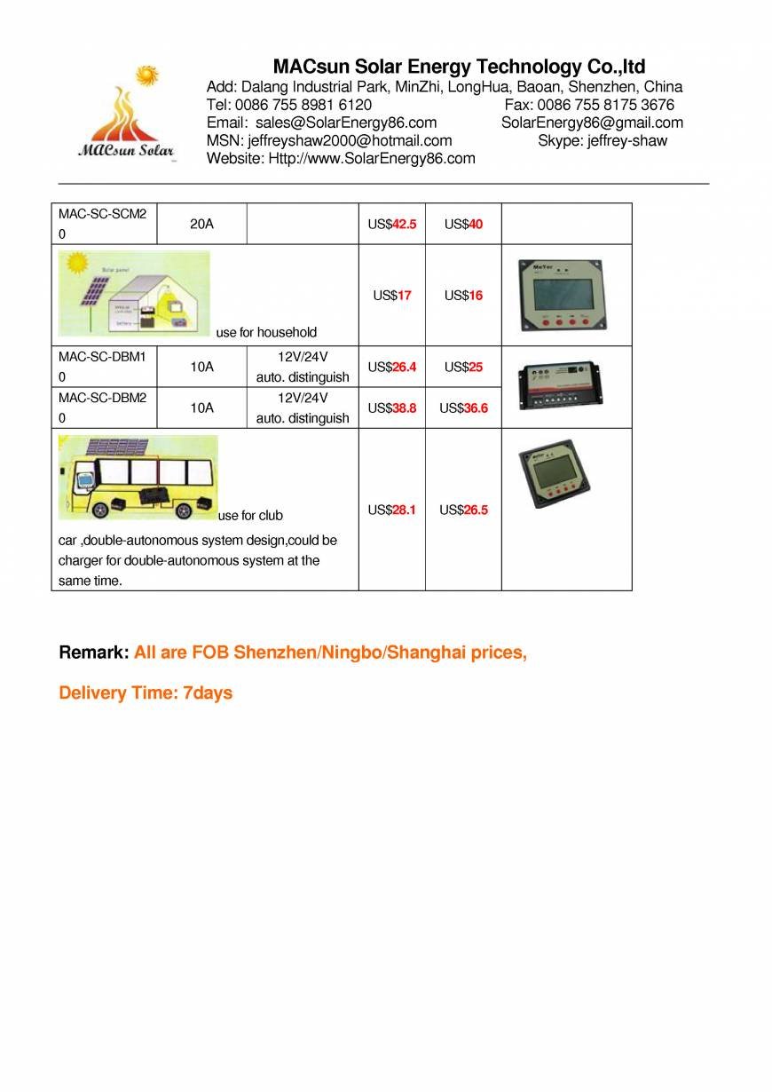  Pricelists of Macsun Solar Energy Technology Co.,LTD. No. 1, Huaxing Road, Shanghenglang, Dalang Town, Longhua New District - Photo 12 of 43